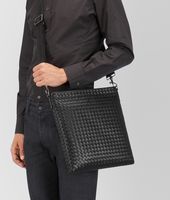 Bottega Veneta® Nero Intrecciato VN Cross Body Bag Bottega Veneta® Nero Intrecciato VN Cross Body Bag