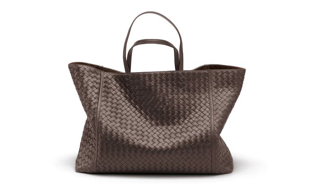 BOTTEGA VENETA - Ebano Intrecciato Nappa Tote