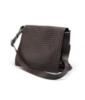 Bottega Veneta® Ebano Intrecciato VN Cross Body Messenger Bottega Veneta® Ebano Intrecciato VN Cross Body Messenger