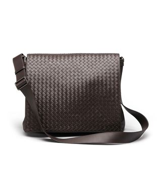 BOTTEGA VENETA - Ebano Intrecciato VN Cross Body Messenger
