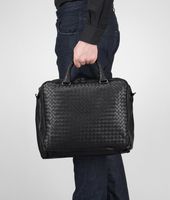 Bottega Veneta® Nero Intrecciato Light Calf Informale Bag Bottega Veneta® Nero Intrecciato Light Calf Informale Bag