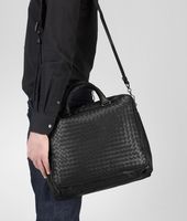 Bottega Veneta® Nero Intrecciato Light Calf Informale Bag Bottega Veneta® Nero Intrecciato Light Calf Informale Bag