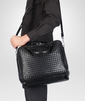 Bottega Veneta® Nero Intrecciato Light Calf Informale Bag Bottega Veneta® Nero Intrecciato Light Calf Informale Bag