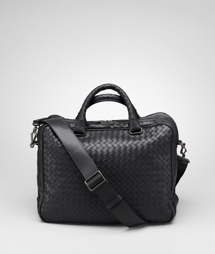 BOTTEGA VENETA - Nero Intrecciato Light Calf Informale Bag