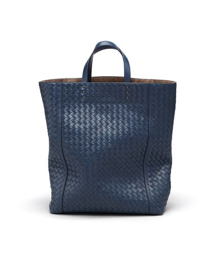BOTTEGA VENETA - Tote Bag aus VN-Leder Intrecciato Celeste