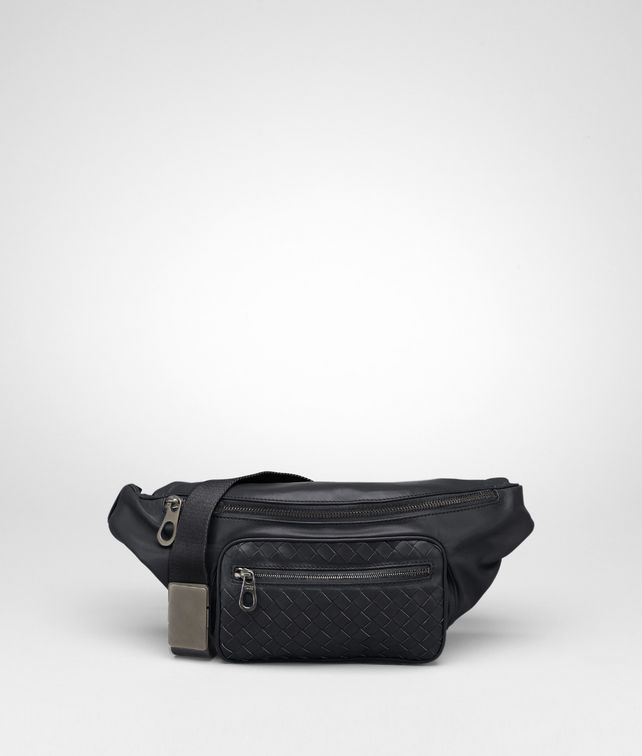 BOTTEGA VENETA Nero Intrecciato Light Calf Belt Bag Small bag U fp