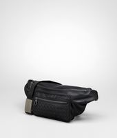 Bottega Veneta® Nero Intrecciato Light Calf Belt Bag Bottega Veneta® Nero Intrecciato Light Calf Belt Bag