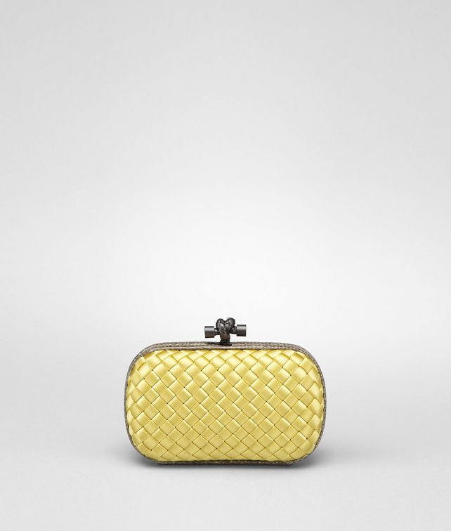 BOTTEGA VENETA KNOT CLUTCH IN DUCHESSE INTRECCIO IMPERO, AYERS DETAILS Clutch D fp