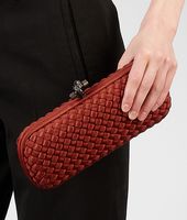 Bottega Veneta® Brique Intrecciato Silk Stretch Knot Bottega Veneta® Brique Intrecciato Silk Stretch Knot