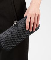 Bottega Veneta® Ardoise Intrecciato Silk Stretch Knot Bottega Veneta® Ardoise Intrecciato Silk Stretch Knot