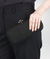 Bottega Veneta® Nero Intrecciato SilkStretch Knot Bottega Veneta® Nero Intrecciato SilkStretch Knot