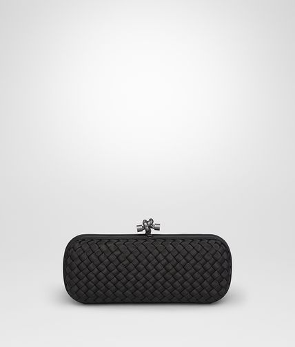 BOTTEGA VENETA - Nero Intrecciato SilkStretch Knot