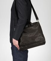 Bottega Veneta® Espresso Ebano Waxed Leather Soft Caiman Informale Bag Bottega Veneta® Espresso Ebano Waxed Leather Soft Caiman Informale Bag