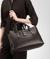 Bottega Veneta® Moro Light Calf Intrecciato Roma Bag Bottega Veneta® Moro Light Calf Intrecciato Roma Bag