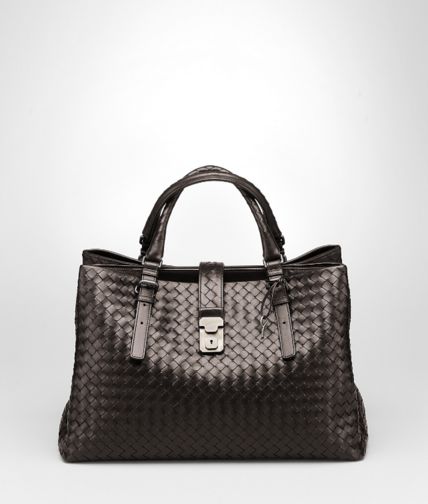 BOTTEGA VENETA - Moro Light Calf Intrecciato Roma Bag