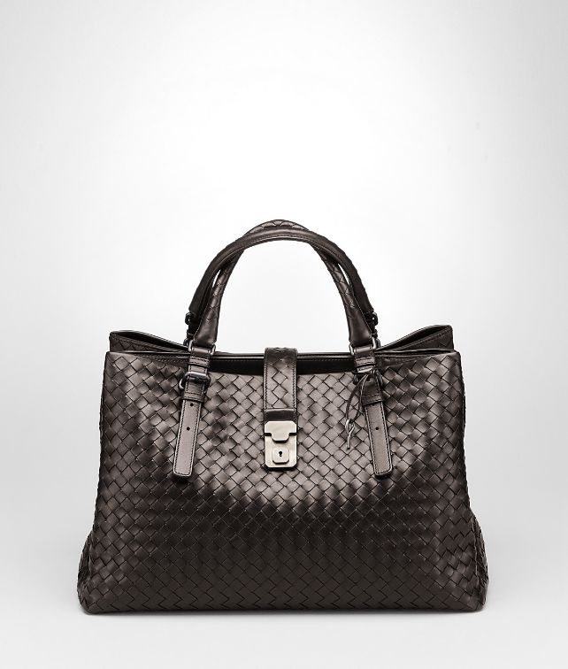 BOTTEGA VENETA Moro Light Calf Intrecciato Roma Bag Top Handle Bag D fp