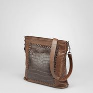 Light Calf Soft Crocodile Fume Cross Body Bag - Messenger Bag - BOTTEGA VENETA - AI13 - 6750