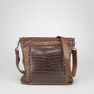 Light Calf Soft Crocodile Fume Cross Body Bag - Messenger Bag - BOTTEGA VENETA - AI13 - 6750