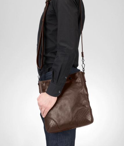 BOTTEGA VENETA - Light Calf Scolpito Cross Body Bag