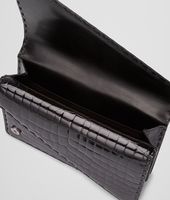 Bottega Veneta® Nero Shiny Crocodile Clutch Bottega Veneta® Nero Shiny Crocodile Clutch