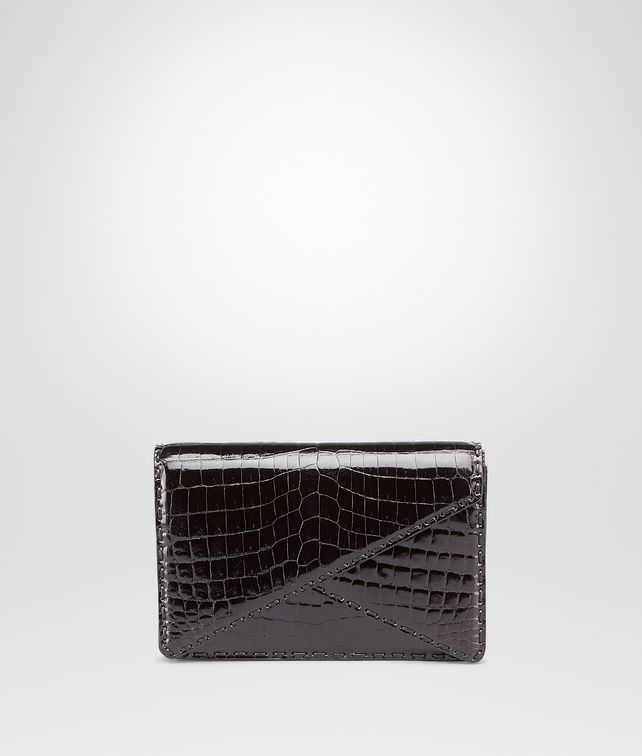 BOTTEGA VENETA Clutch aus glänzendem Krokodilleder Nero Clutch D fp