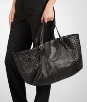 Bottega Veneta® Nero Intreccio Nappa Memory Tote Bottega Veneta® Nero Intreccio Nappa Memory Tote