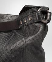 Bottega Veneta® Nero Intrecciomirage Lavé Cross Body Messenger Bottega Veneta® Nero Intrecciomirage Lavé Cross Body Messenger