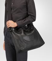 Bottega Veneta® Nero Intrecciomirage Lavé Cross Body Messenger Bottega Veneta® Nero Intrecciomirage Lavé Cross Body Messenger