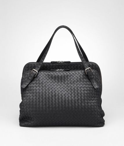BOTTEGA VENETA - Nero Intrecciato Nappa Bag