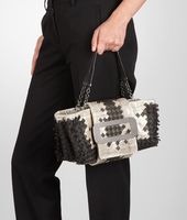 Bottega Veneta® Platre Intreccio Metal Stripes Ayers Bag Bottega Veneta® Platre Intreccio Metal Stripes Ayers Bag
