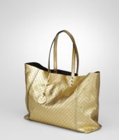 Bottega Veneta® Gold Intrecciomirage Tote Bottega Veneta® Gold Intrecciomirage Tote