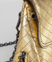 Bottega Veneta® Messenger Mini Tasche Intrecciomirage Intarsio Gold Bottega Veneta® Messenger Mini Tasche Intrecciomirage Intarsio Gold