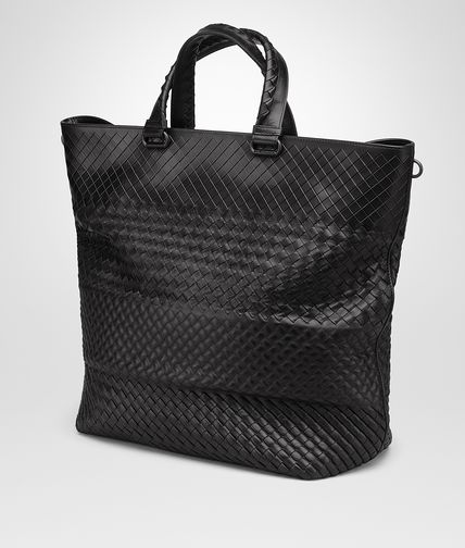 BOTTEGA VENETA - Nero Intreccio Imperatore Tote