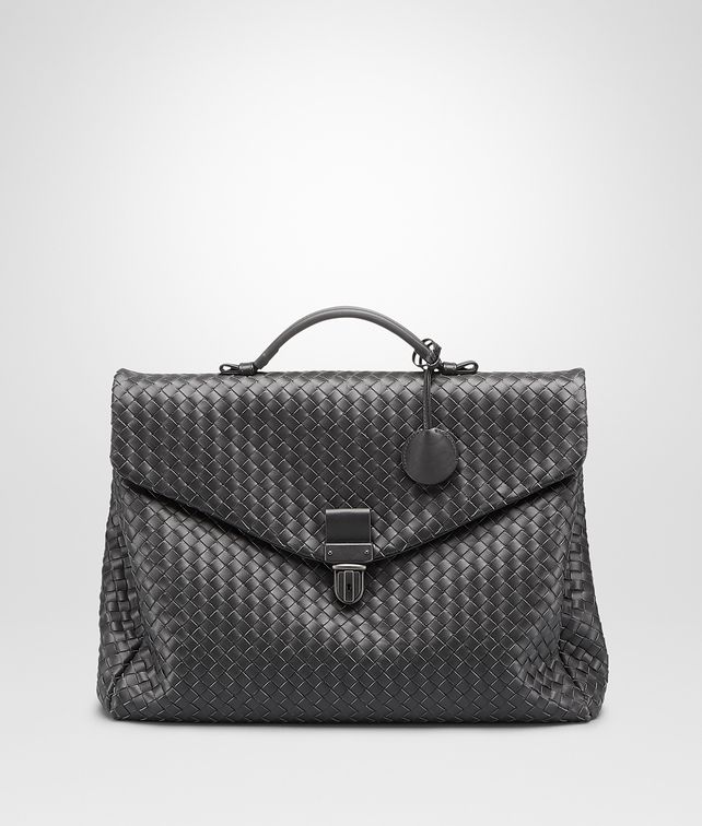 BOTTEGA VENETA SMALL BRIEFCASE IN ARDOISE INTRECCIATO VN Business bag U fp