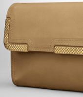 Bottega Veneta® Bronze Waxed Leather Metal Clutch Bottega Veneta® Bronze Waxed Leather Metal Clutch