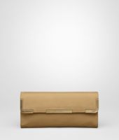 Bottega Veneta® Bronze Waxed Leather Metal Clutch Bottega Veneta® Bronze Waxed Leather Metal Clutch