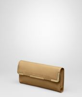 Bottega Veneta® Bronze Waxed Leather Metal Clutch Bottega Veneta® Bronze Waxed Leather Metal Clutch