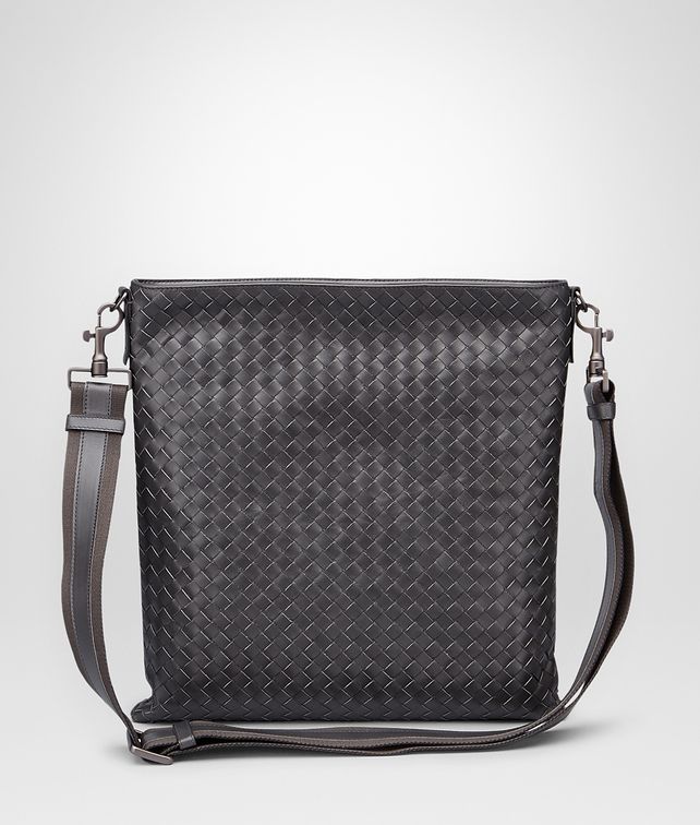 BOTTEGA VENETA SAC MESSENGER GRAND FORMAT EN CUIR VN INTRECCIATO ARDOISE Besace U fp