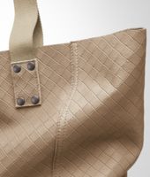 Bottega Veneta® Bronze Intrecciomirage Lave Tote Bottega Veneta® Bronze Intrecciomirage Lave Tote