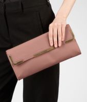Bottega Veneta® Watteau Waxed Leather Metal Clutch Bottega Veneta® Watteau Waxed Leather Metal Clutch