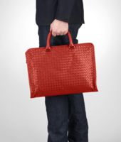 Bottega Veneta® Aktentasche aus leichtem Kalbsleder Intrecciato Brique Bottega Veneta® Aktentasche aus leichtem Kalbsleder Intrecciato Brique