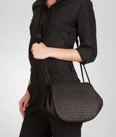 Bottega Veneta® Ebano Intrecciato Nappa Cross Body Bag Bottega Veneta® Ebano Intrecciato Nappa Cross Body Bag