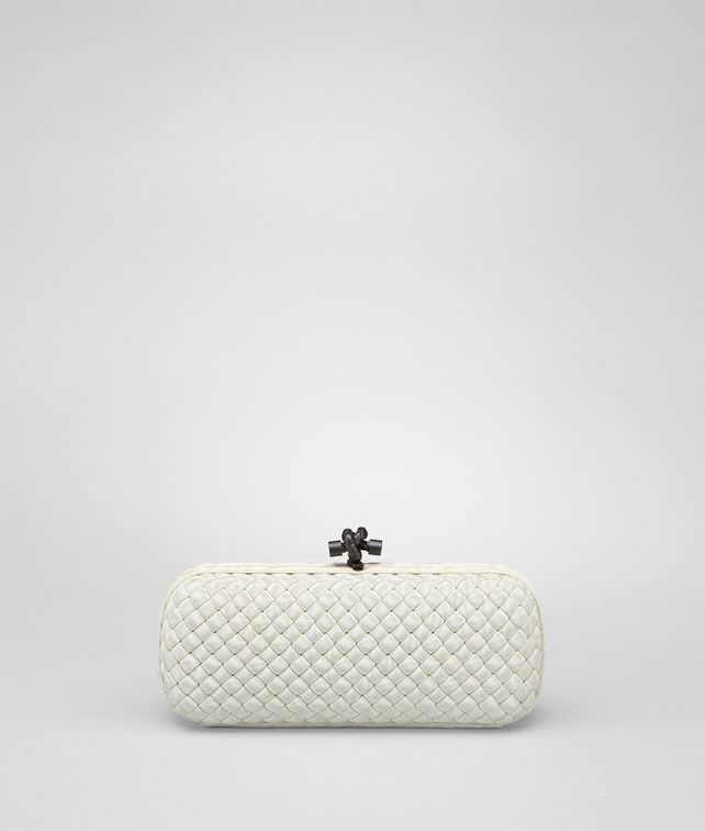 BOTTEGA VENETA Stretch Knot aus Seide Intrecciato Antique Clutch D fp