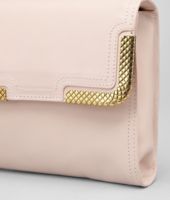 Bottega Veneta® Petale Waxed Leather Metal Clutch Bottega Veneta® Petale Waxed Leather Metal Clutch