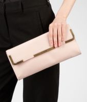 Bottega Veneta® Petale Waxed Leather Metal Clutch Bottega Veneta® Petale Waxed Leather Metal Clutch