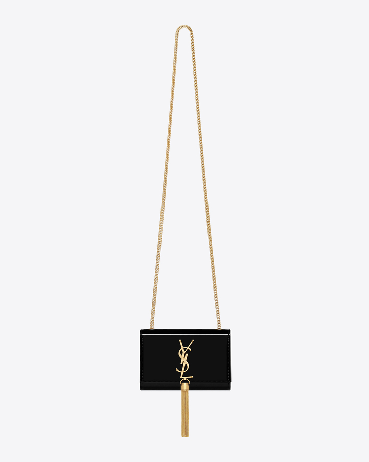 Saint Laurent Borsa Saint Laurent Small Nera In Vernice Con ...  