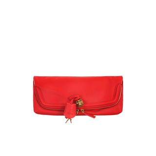 ALEXANDER MCQUEEN, Top Handle, Sponge Leather Skull Padlock Clutch