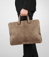 Bottega Veneta® Bronze Intrecciato Fume Briefcase Bottega Veneta® Bronze Intrecciato Fume Briefcase