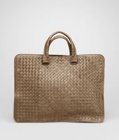 Bottega Veneta® Bronze Intrecciato Fume Briefcase Bottega Veneta® Bronze Intrecciato Fume Briefcase