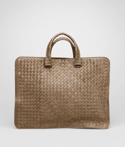 BOTTEGA VENETA - Bronze Intrecciato Fume Briefcase